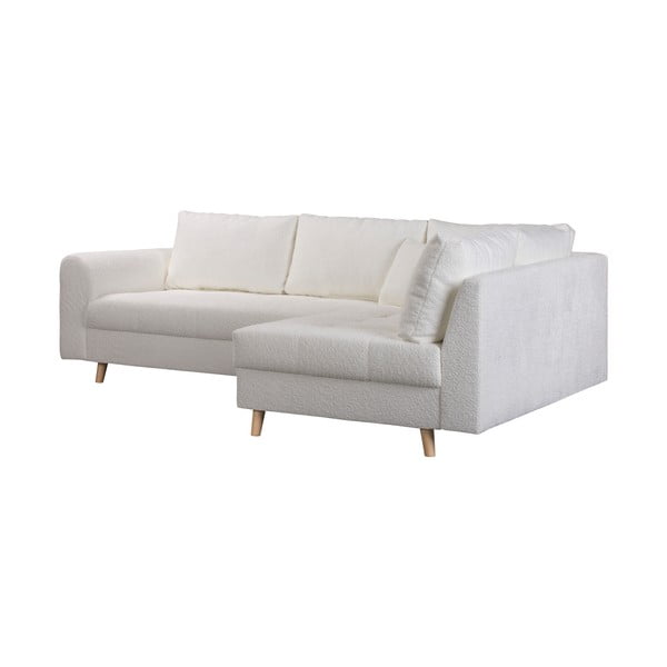 Kampinė sofa baltos spalvos iš boucle (su dešiniuoju kampu) Ariella – Ropez-image-3