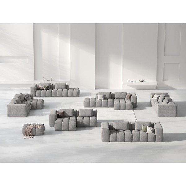 Pilkos spalvos kampinė sofa (su kairiuoju kampu/su gultu) Verona – Cosmopolitan Design-image-1