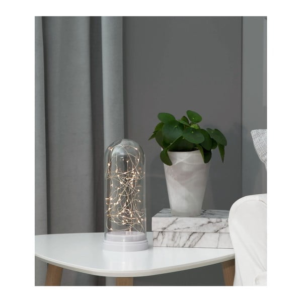 Stiklinis kupolas su balta LED šviesa Best Season, aukštis 25 cm-image-4