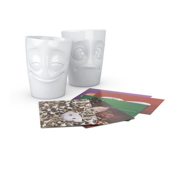 2 baltų porcelianinių puodelių rinkinys Cheery & Baffled 58 products, tūris 350 ml-image-3