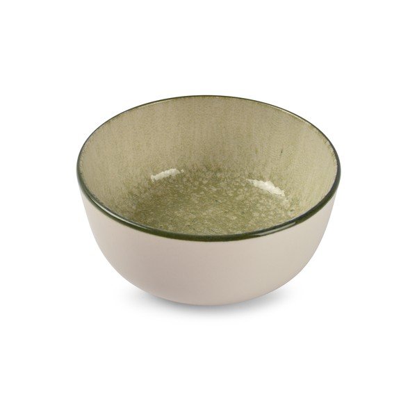 Žalios spalvos/kreminės spalvos iš akmens masės mažas dubuo 740 ml Gravel – ONA