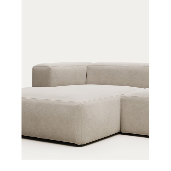 Kampinė sofa smėlio spalvos (su kairiuoju kampu) Blok – Kave Home-image-1