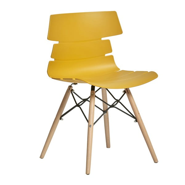 4 geltonų valgomojo kėdžių rinkinys "Marckeric Iris-image-2