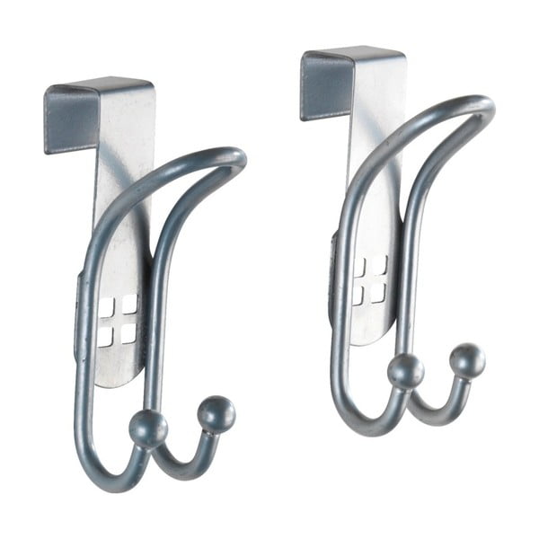 2 sidabrinių kabliukų ant durų rinkinys Wenko Door Hook-image-1