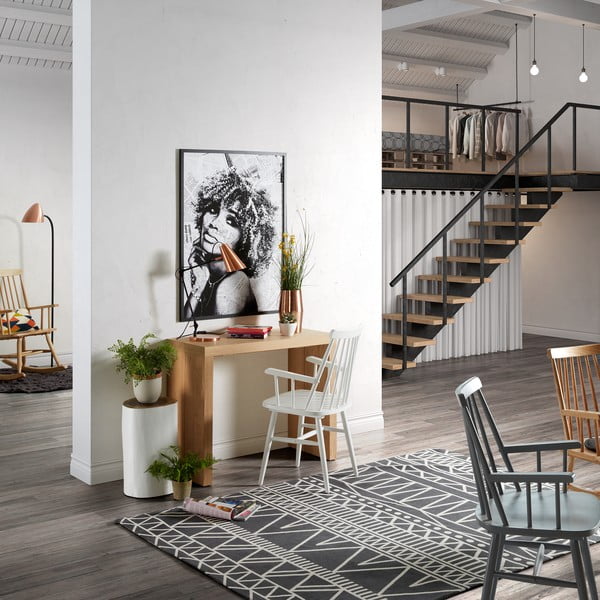 Balta kaučiukmedžio valgomojo kėdė Kave Home Kristie-image-1