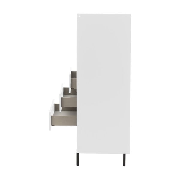 Aukšta šoninė spintelė baltos spalvos 120x133 cm Plain – Tenzo-image-4