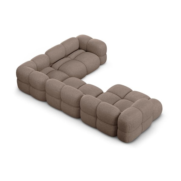 Rudos spalvos kampinė sofa (su dešiniuoju kampu/„U“ formos) Loretto – Cosmopolitan Design-image-3