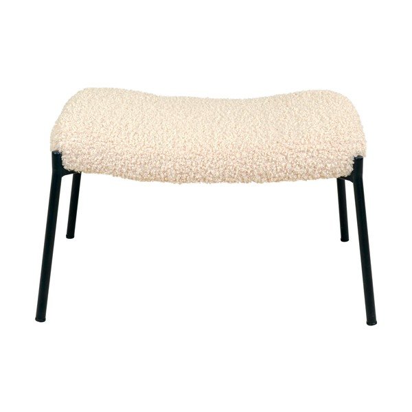 Kreminės spalvos taburetė iš dirbtinio kailio Glasgow – House Nordic