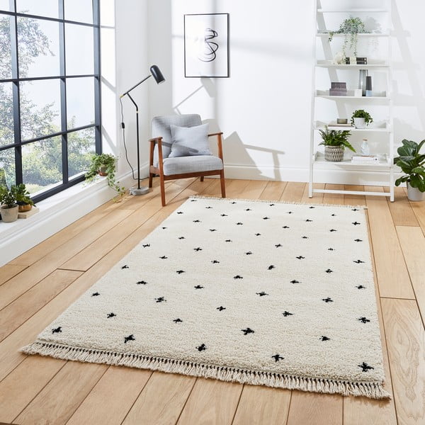 Juodai baltas kilimas Think Rugs Boho Dots, 120 x 170 cm-image-1