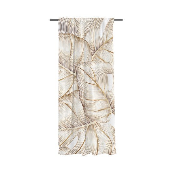 Auksinės spalvos iš satino medvilnės užuolaida 110x170 cm Golden Leaves – Butter Kings