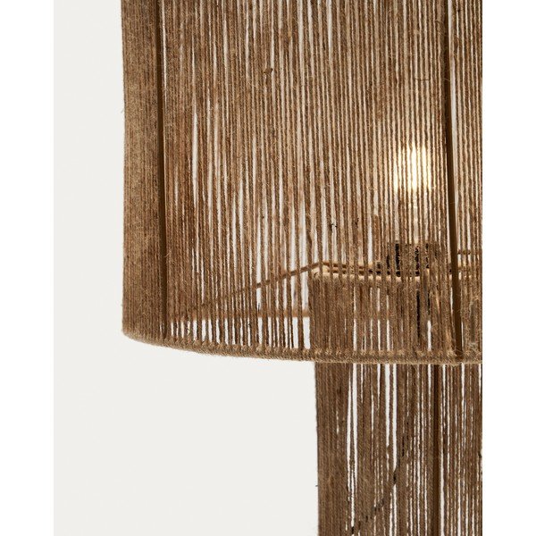 Natūralios spalvos stalinis šviestuvas (aukštis 54 cm) iš džiuto Pontos – Kave Home-image-4