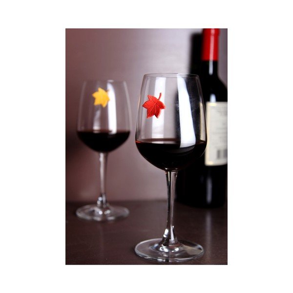 6 "Qualy&CO Leaf My Glass" stiklo skirtukų rinkinys-image-1