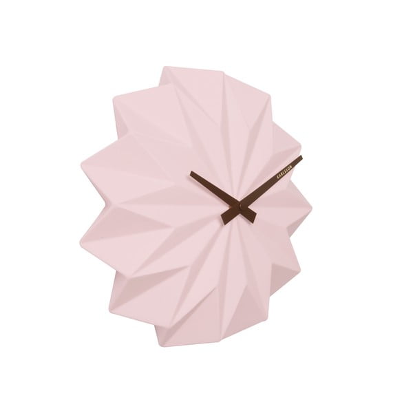 Rožinis sieninis laikrodis Karlsson Origami-image-2