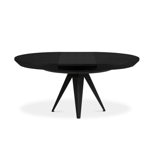 Apvalios formos prailginamas valgomojo stalas su papildomu stalviršiu su juodu stalviršiu ø 120 cm Magnus – Windsor & Co Sofas-image-3