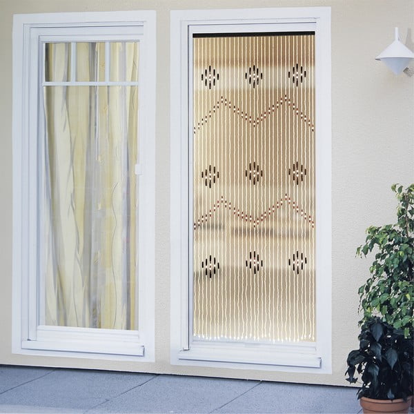 Natūralios spalvos iš bambukinė užuolaida durims 90x200 cm – Maximex-image-2