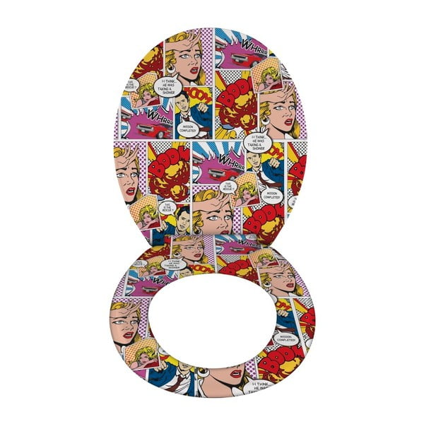 Tualeto sėdynė su lengvo uždarymo mechanizmu Wenko Pop Art, 45 x 37,5 cm-image-2