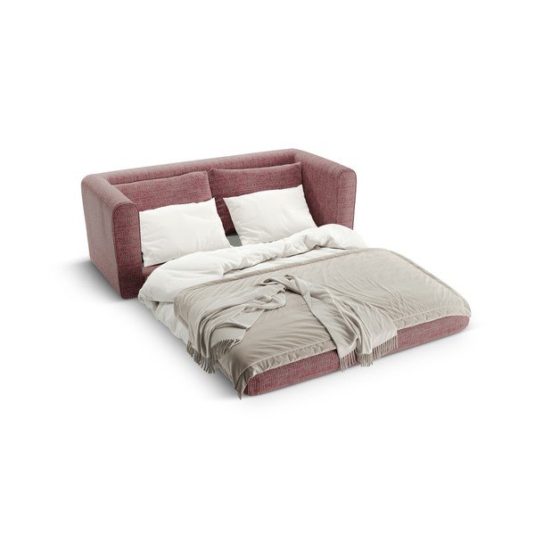Tamsiai rožinės spalvos sulankstoma sofa 158 cm Lido – Micadoni -image-1