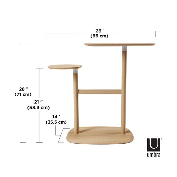 Šoninis stalas iš bukmedžio masyvo 36x87 cm Swivo – Umbra-image-4