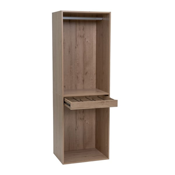 Natūralios spalvos atvira modulinė spinta iš ąžuolo 60x180x45 cm Modular – Casa Selección-image-1