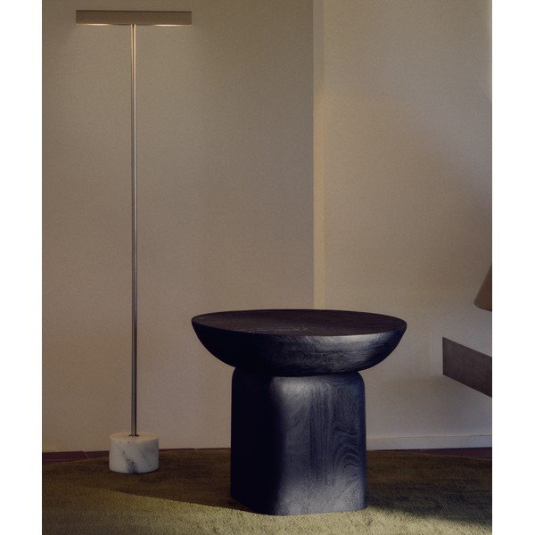 Iš akacijos masyvo apvalios formos šoninis stalas ø 50 cm Ovak – Kave Home-image-1