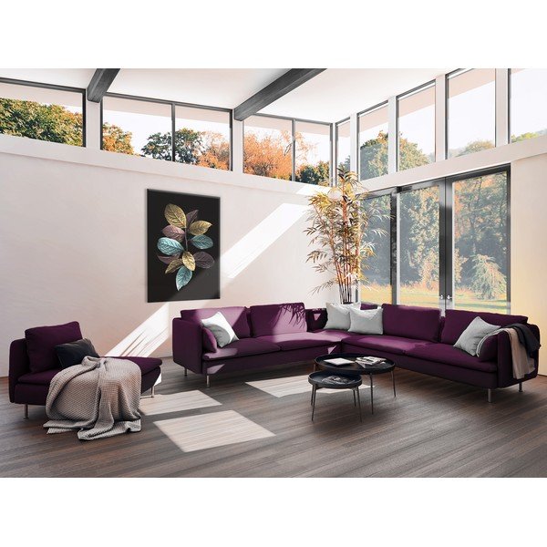 Image Styler Glas Pastell Leafes, 70 x 100 cm-image-1