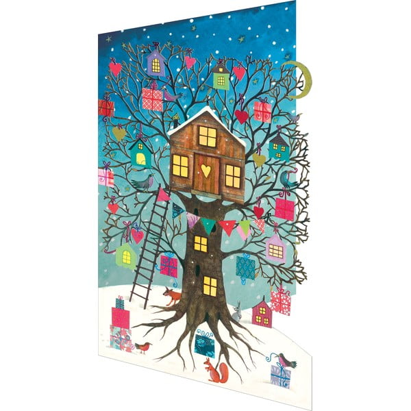 5 kalėdinių atvirukų rinkinys Treehouse - Roger la Borde