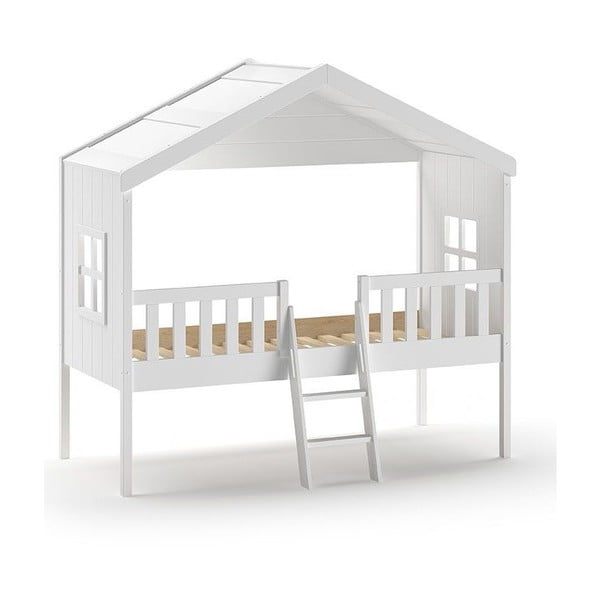Baltas namelis / pakeliama vaikiška lova 90x200 cm Housebed - Vipack
