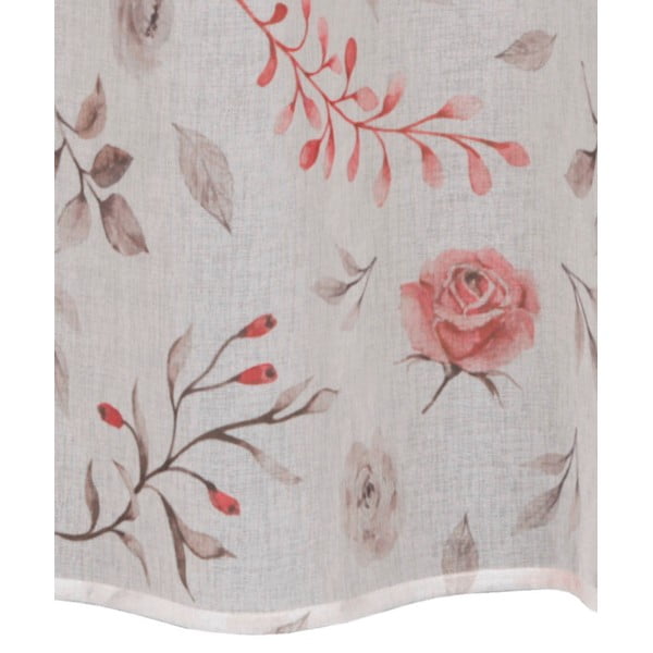 Baltos spalvos/rožinės spalvos permatoma užuolaida 135x45 cm Rose – Sehlbach-image-2