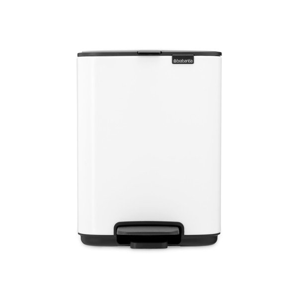 Baltos spalvos šiukšliadėžė iš plieno su pedalu 4 l Bo – Brabantia