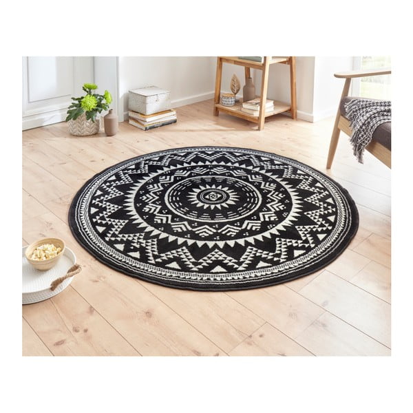 Juodas kilimas Hanse Home Celebration Valencia, ⌀ 140 cm-image-1