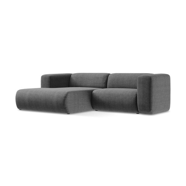 Pilkos spalvos kampinė sofa (su kairiuoju kampu/su gultu) Ekahi – Makamii-image-2