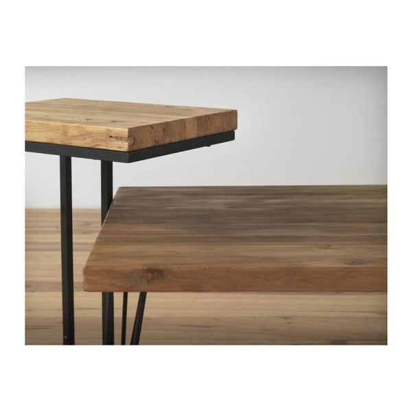 Konsolinis staliukas su briedžio medienos stalviršiu Geese Lorena, aukštis 83 cm-image-3