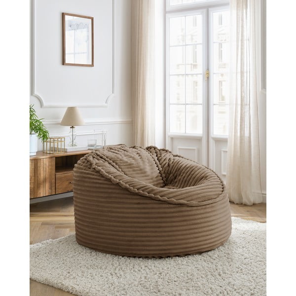 Rudos spalvos iš kordinio velveto sėdmaišis Socrate – Bobochic Paris-image-1