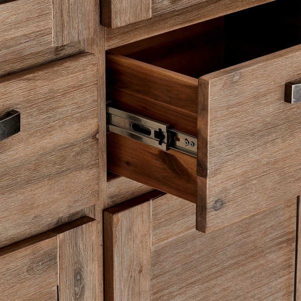 Akacijų medienos vitrina "Furnhouse Alaska-image-1