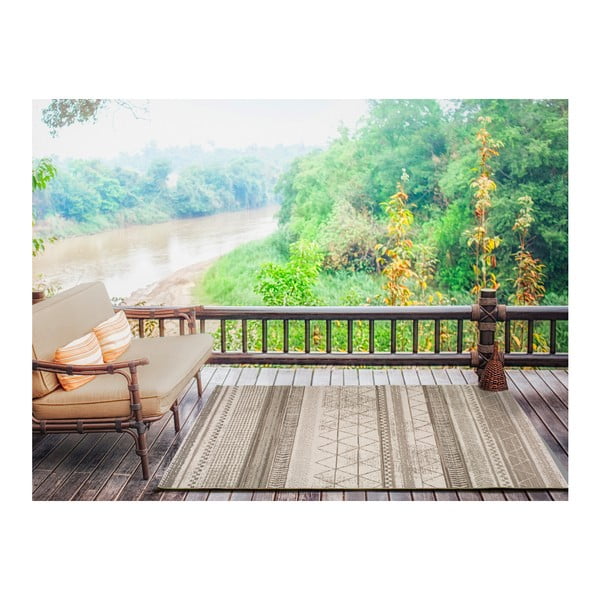 Pilkos ir smėlio spalvos lauko kilimas Universal Libra Grey Puzzo, 160 x 230 cm-image-2