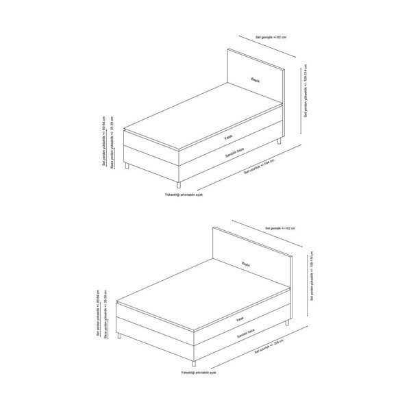 Dvigulė lova rudos spalvos audiniu dengta su sandėliavimo vieta su lovos grotelėmis 160x200 cm Orina – Kalune Design-image-3