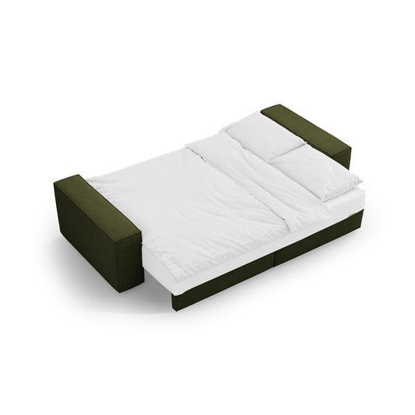 Iš boucle sulankstoma sofa tamsiai žalios spalvos 247 cm Jodie – Micadoni Home-image-4