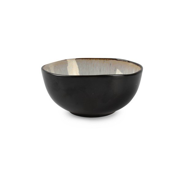 Juodos spalvos/smėlio spalvos iš akmens masės mažas dubuo 390 ml Lunar – Salt&Pepper-image-2