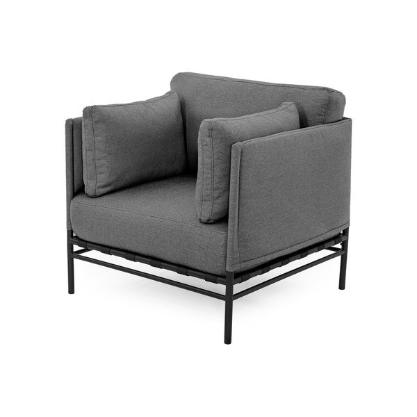 Paminkštinto audinio sodo krėslas tamsiai pilkos spalvos Dandy – Sit Sit-image-3