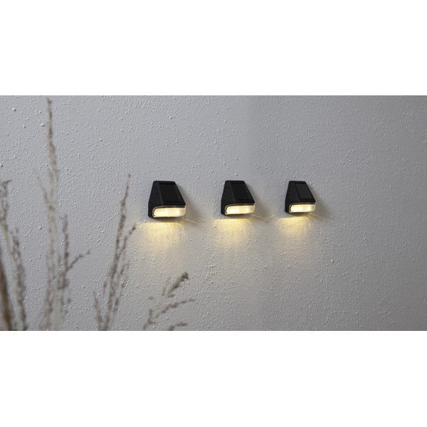 3 sodo saulės energija veikiančių LED šviestuvų rinkinys Star Trading Wally, aukštis 7,5 cm-image-2