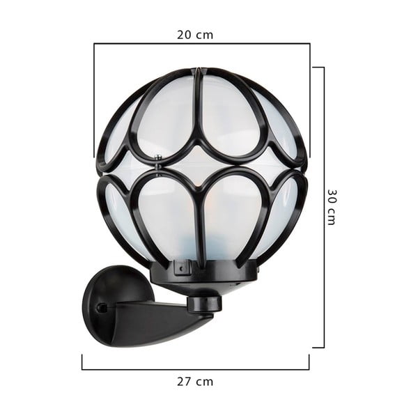 Juodos spalvos sieninis lauko šviestuvas Homemania Decor Bees-image-1