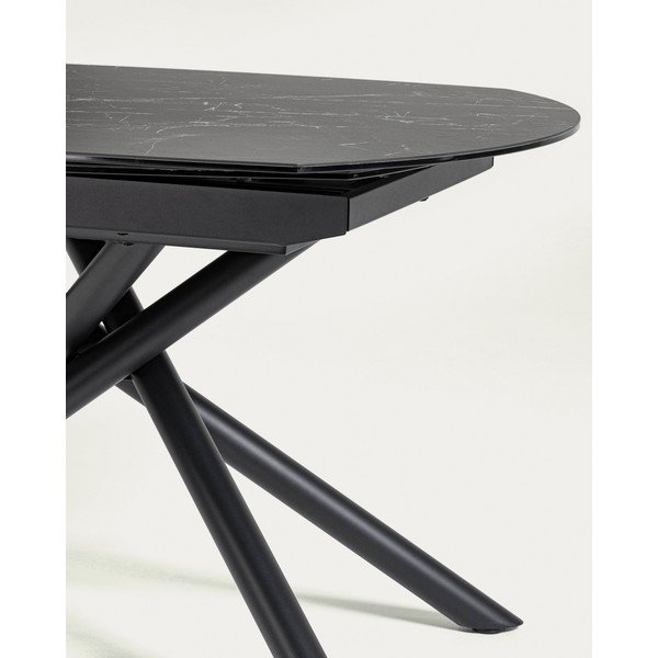Iš keraminės plokštės prailginamas valgomojo stalas su papildomu stalviršiu 100x130 cm Yodalia – Kave Home-image-4