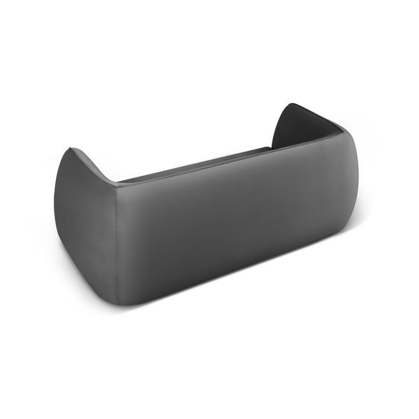 Sofa tamsiai pilkos spalvos iš velveto 190 cm Lando – Micadoni Home-image-3