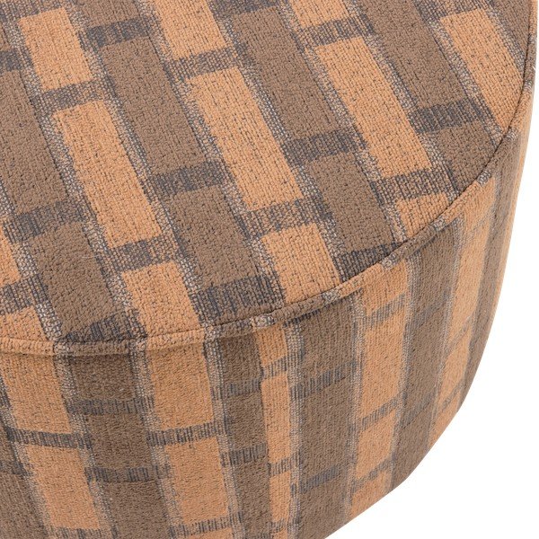 Rožinės spalvos/rudos spalvos pufas iš šenilinio audinio Sarli – WOOOD-image-2