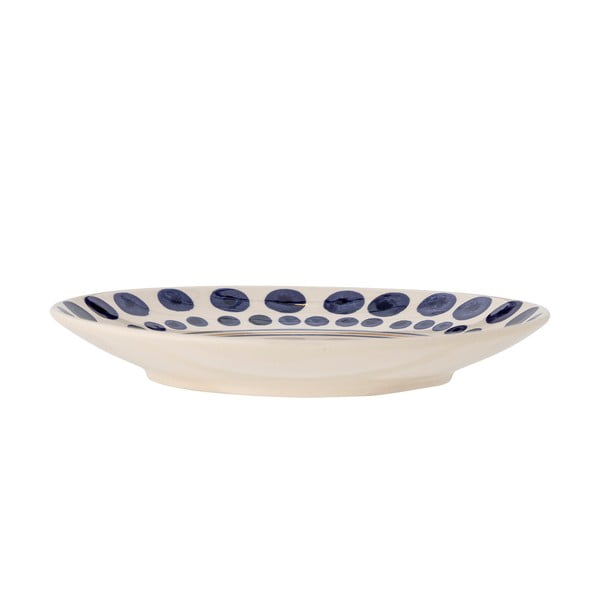 Lėkštė baltos spalvos/tamsiai mėlynos spalvos iš akmens masės ø 27 cm Shama – Bloomingville-image-1