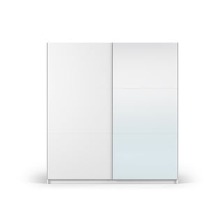 Balta spinta su veidrodžiu ir stumdomomis durimis 200x215 cm Lisburn - Cosmopolitan Design