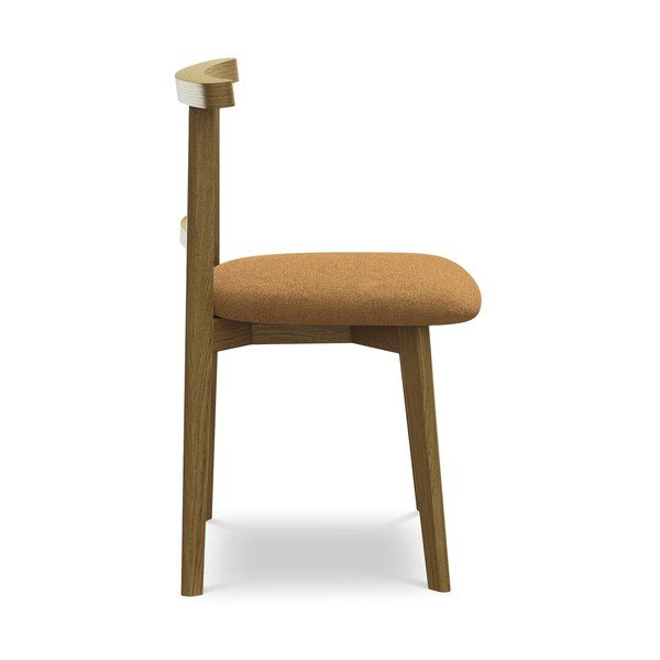 Terakotos spalvos iš medienos masyvo valgomojo kėdė Ohelo – Makamii-image-2