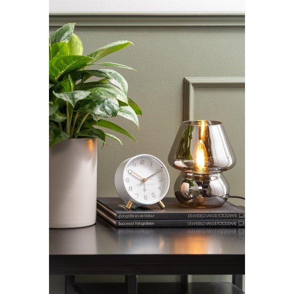 Stiklinis stalinis šviestuvas sidabro spalvos Leitmotiv Glass, aukštis 18 cm-image-1