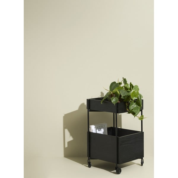 Uosio medienos vežimėlis ant ratukų 42x37 cm Fresh - Hübsch-image-1