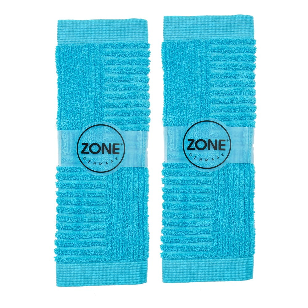 Mažų rankšluosčių pora, 2 vnt., 30x30 cm, mėlynos spalvos